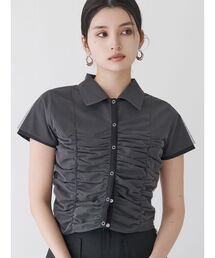 MURUA | レイヤードチュールクロップドシャツ(シャツ/ブラウス)