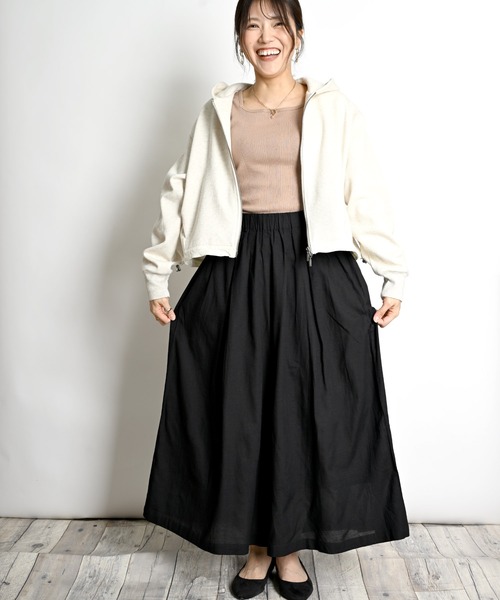 MARAI（マーライ）の「ウエストタックギャザー スカーチョ ガウチョパンツ（その他パンツ・レディース・カーキ/ベージュ/ブラック・フリー）」の10枚目の写真