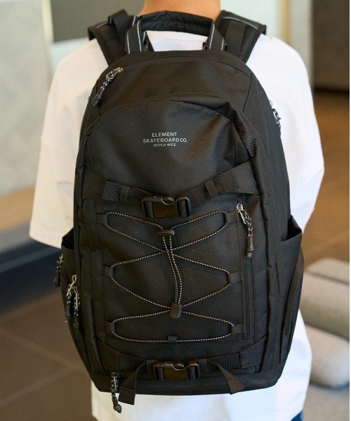ELEMENT（エレメント）の「ELEMENT メンズ SCHEME SKATE BPK バックパック/リュック 【2025年春夏モデル】/エレメントキャリーベルト付きバックパック・リュックサック（バックパック/リュック・メンズ・ブラック・FREE）」の2枚目の写真