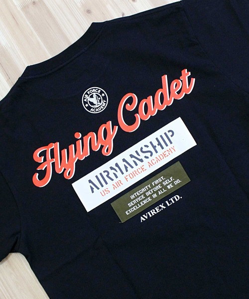 AVIREX（アヴィレックス）の「CADET PATCH T-SHIRT（Tシャツ/カットソー・メンズ・ブラック/ブルー/セージグリーン/ホワイト/ライトグレー・L/XL/XXL/M）」の8枚目の写真
