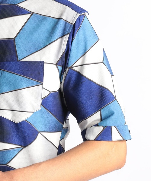 NICOLE CLUB FOR MEN（ニコルクラブフォーメン）の「アラカルトプリント ＢＤスタンドシャツ（シャツ/ブラウス・メンズ・ホワイト系/ブルー系/ブラック系・LARGE/MEDIUM/X-LARGE）」の11枚目の写真