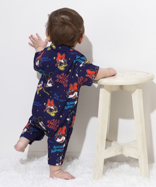 新品未開封☆花柄ロンパース　ネイビー　M ネイビー 花柄ロンパース 70～80センチ - メルカリ