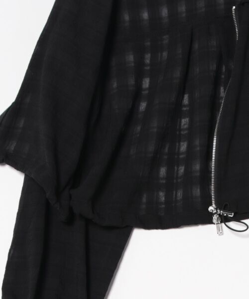 Another Branch olive des olive（アナザーブランチオリーブデオリーブ）の「ＷＺＩＰシアＢＺ（ブルゾン・レディース・ブラック/サックスブルー/オフホワイト・FREE）」の5枚目の写真
