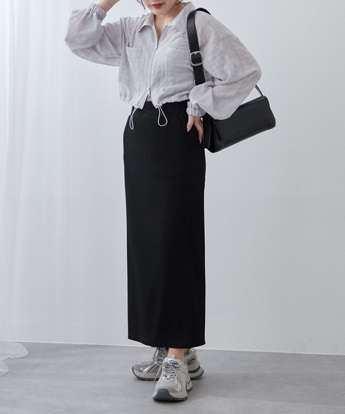 Another Branch olive des olive（アナザーブランチオリーブデオリーブ）の「ＷＺＩＰシアＢＺ（ブルゾン・レディース・ブラック/サックスブルー/オフホワイト・FREE）」の14枚目の写真
