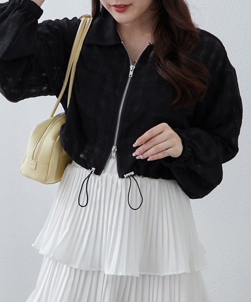 Another Branch olive des olive（アナザーブランチオリーブデオリーブ）の「ＷＺＩＰシアＢＺ（ブルゾン・レディース・ブラック/サックスブルー/オフホワイト・FREE）」の20枚目の写真