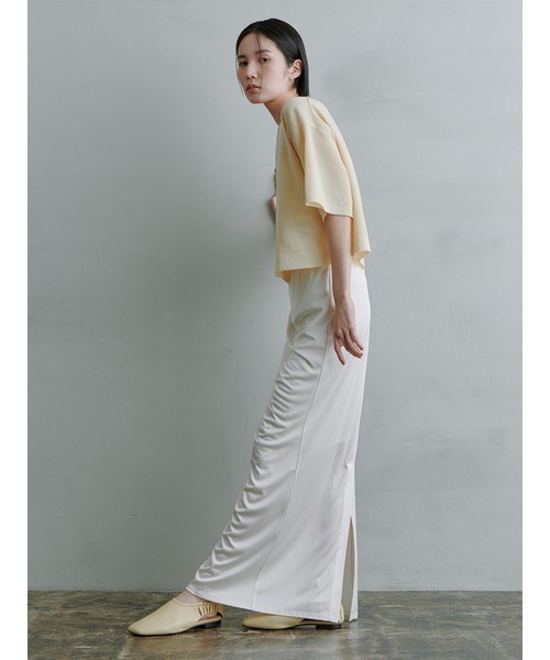 MIESROHE（ミースロエ）の「ｼｱｰﾜｲﾄﾞTﾆｯﾄ（ニット/セーター・レディース・グレー/ホワイト/ブラック/イエロー/ライトブルー・FREE）」の8枚目の写真