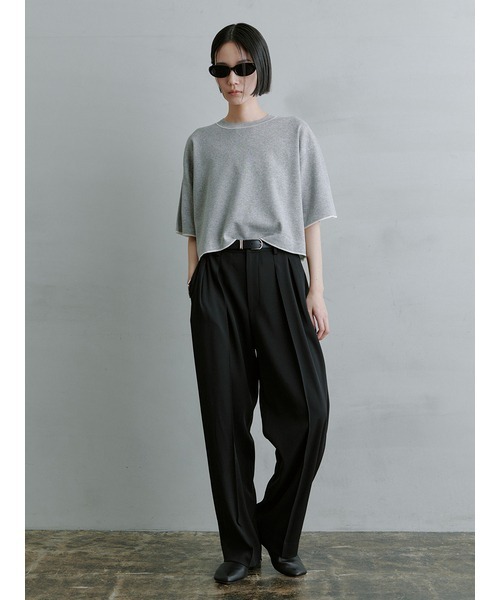 MIESROHE（ミースロエ）の「ｼｱｰﾜｲﾄﾞTﾆｯﾄ（ニット/セーター・レディース・グレー/ホワイト/ブラック/イエロー/ライトブルー・FREE）」の16枚目の写真