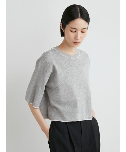 MIESROHE（ミースロエ）の「ｼｱｰﾜｲﾄﾞTﾆｯﾄ（ニット/セーター・レディース・グレー/ホワイト/ブラック/イエロー/ライトブルー・FREE）」の18枚目の写真