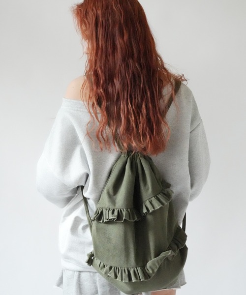 Port（ポート）の「【 SORUTT / ソルト 】 フリル レトロ ナップサック #_（バックパック/リュック・レディース・カーキ/ブラウン/ベージュ・FREE）」の19枚目の写真