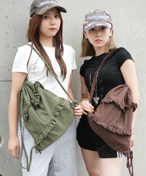 Port（ポート）の「【 SORUTT / ソルト 】 フリル レトロ ナップサック #_（バックパック/リュック・レディース・カーキ/ブラウン/ベージュ・FREE）」の21枚目の写真