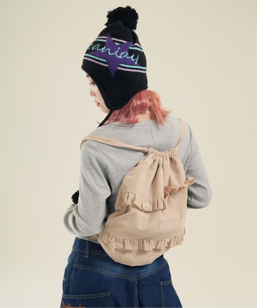 Port（ポート）の「【 SORUTT / ソルト 】 フリル レトロ ナップサック #_（バックパック/リュック・レディース・カーキ/ブラウン/ベージュ・FREE）」の6枚目の写真