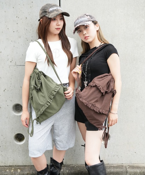 Port（ポート）の「【 SORUTT / ソルト 】 フリル レトロ ナップサック #_（バックパック/リュック・レディース・カーキ/ブラウン/ベージュ・FREE）」の11枚目の写真