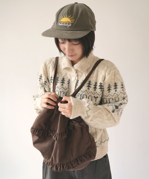 Port（ポート）の「【 SORUTT / ソルト 】 フリル レトロ ナップサック #_（バックパック/リュック・レディース・カーキ/ブラウン/ベージュ・FREE）」の8枚目の写真