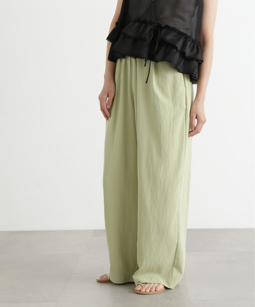 N.（N. Natural Beauty Basic）（エヌエヌナチュラルビューティーベーシック）の「【PS/低身長サイズ】ライトコットンイージーパンツ（その他パンツ・レディース・ライトグリーン/オフホワイト/チャコールグレー・MEDIUM/P/S）」の3枚目の写真