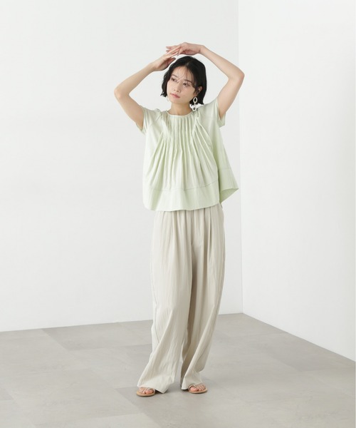 N.（N. Natural Beauty Basic）（エヌエヌナチュラルビューティーベーシック）の「【PS/低身長サイズ】ライトコットンイージーパンツ（その他パンツ・レディース・ライトグリーン/オフホワイト/チャコールグレー・MEDIUM/P/S）」の17枚目の写真