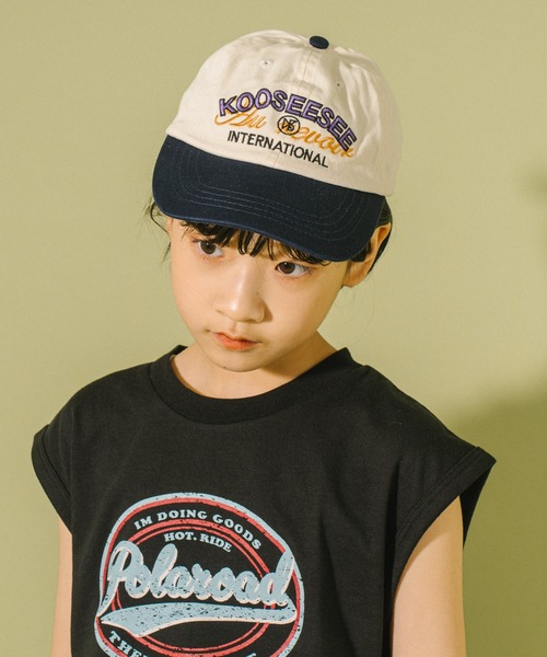 URBAN CHERRY(アーバンチェリー)の「ユーズドライクバイカラーフロント刺繍キャップ(キャップ・キッズ・ブラック/ネイビー/ピンク・FREE)」の21枚目の写真