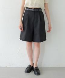 CLEIO | 【CLEIO】ベルト付きタックショートパンツ BELTED TUCK SHORTS/737-13672(その他パンツ)