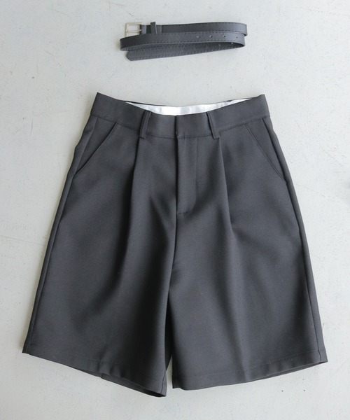 CLEIO（クレイオ）の「【CLEIO】ベルト付きタックショートパンツ BELTED TUCK SHORTS/737-13672（その他パンツ・レディース・アイボリー/ブラック・FREE）」の22枚目の写真