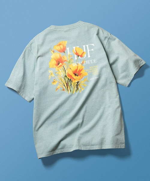 HUF(ハフ)の「POPPY TEE(Tシャツ/カットソー・メンズ・ホワイト/ブラック/セージグリーン・S/M/L/XL/XXL)」の3枚目の写真