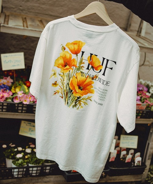 HUF(ハフ)の「POPPY TEE(Tシャツ/カットソー・メンズ・ホワイト/ブラック/セージグリーン・S/M/L/XL/XXL)」の5枚目の写真