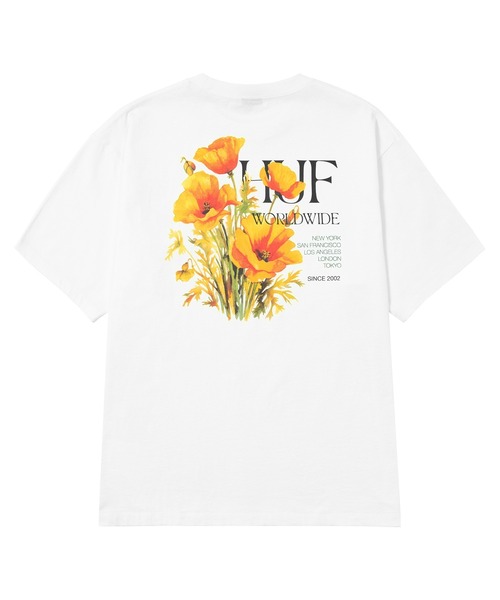 HUF(ハフ)の「POPPY TEE(Tシャツ/カットソー・メンズ・ホワイト/ブラック/セージグリーン・S/M/L/XL/XXL)」の11枚目の写真