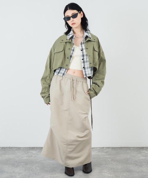 金曜発送　日曜午前着指定　anaさん専用 セール】袖ギャザー ショート丈 ブルゾン（ブルゾン）｜ANAP