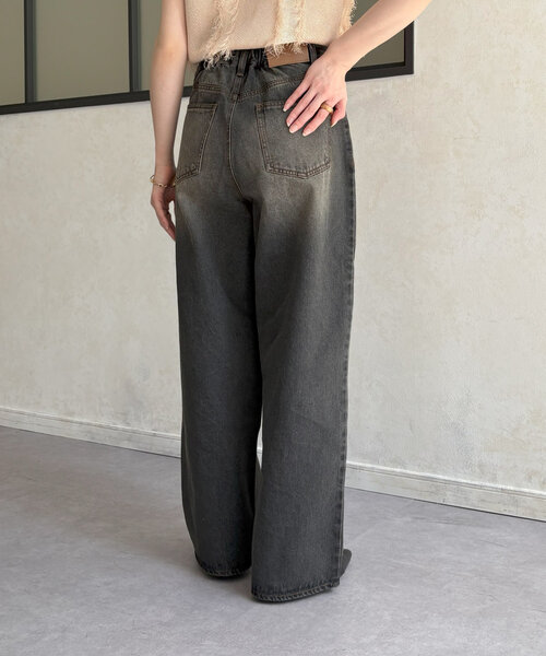 Thevon（ゼボン）の「フックワイドデニム（その他パンツ・レディース・ブラック/ブラウン・S/M）」の8枚目の写真