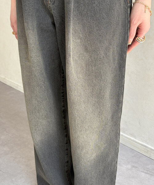 Thevon（ゼボン）の「フックワイドデニム（その他パンツ・レディース・ブラック/ブラウン・S/M）」の16枚目の写真