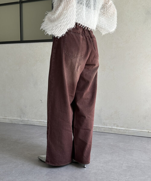 Thevon（ゼボン）の「フックワイドデニム（その他パンツ・レディース・ブラック/ブラウン・S/M）」の21枚目の写真