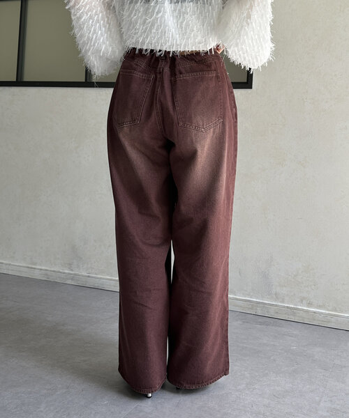 Thevon（ゼボン）の「フックワイドデニム（その他パンツ・レディース・ブラック/ブラウン・S/M）」の22枚目の写真