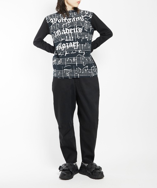 gomme（ゴム）の「8ozデニム　ニーダーツパンツ（デニムパンツ・レディース・ブラック/インディゴブルー・MEDIUM）」の8枚目の写真