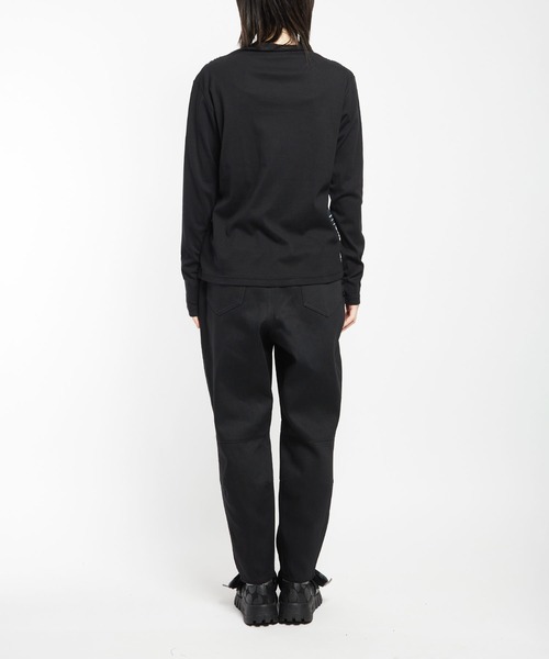 gomme（ゴム）の「8ozデニム　ニーダーツパンツ（デニムパンツ・レディース・ブラック/インディゴブルー・MEDIUM）」の9枚目の写真