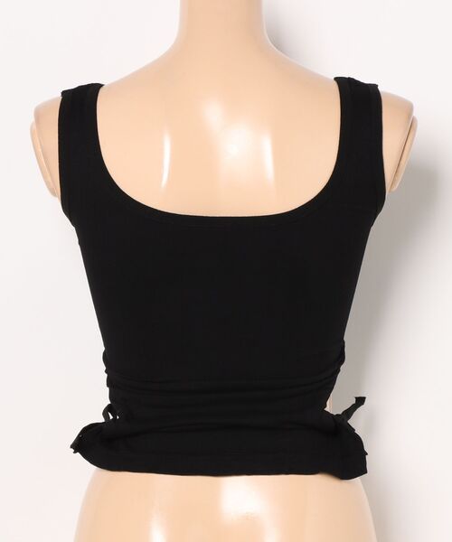 Lace Ladies(レースレディース)の「サイド カットアウト シャーリング カップ付き タンクトップ(タンクトップ・レディース・グリーン/ホワイト/ブラック・FREE)」の5枚目の写真