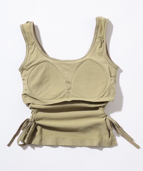 Lace Ladies(レースレディース)の「サイド カットアウト シャーリング カップ付き タンクトップ(タンクトップ・レディース・グリーン/ホワイト/ブラック・FREE)」の20枚目の写真