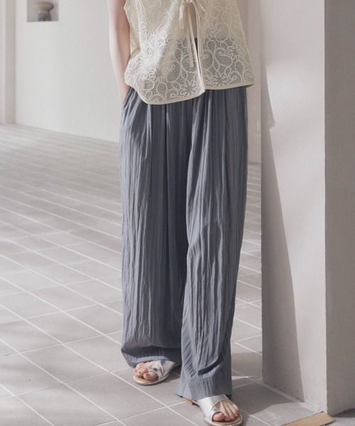 セール】ワイドウエストギャザーパンツ（その他パンツ）｜DOUX