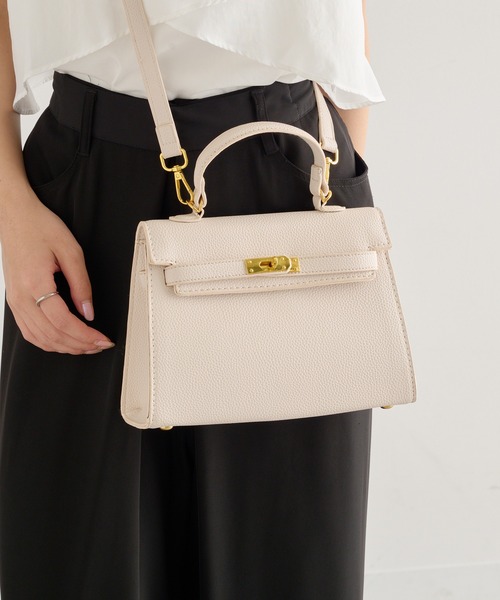 MAISON BREEZE（メゾンブリーズ）の「【MAISON BREEZE】2WAYワンハンドルフラップバッグ ショルダー付き KNF-TP（ショルダーバッグ・レディース・ブラック/アイボリー/ベージュ・FREE）」の10枚目の写真