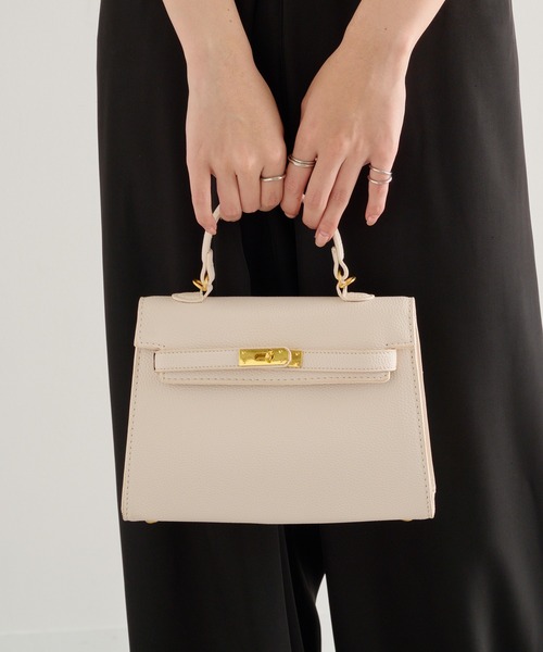 MAISON BREEZE（メゾンブリーズ）の「【MAISON BREEZE】2WAYワンハンドルフラップバッグ ショルダー付き KNF-TP（ショルダーバッグ・レディース・ブラック/アイボリー/ベージュ・FREE）」の12枚目の写真