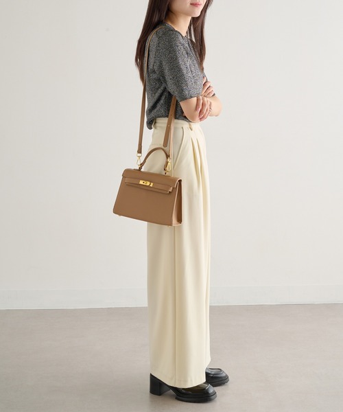 MAISON BREEZE（メゾンブリーズ）の「【MAISON BREEZE】2WAYワンハンドルフラップバッグ ショルダー付き KNF-TP（ショルダーバッグ・レディース・ブラック/アイボリー/ベージュ・FREE）」の22枚目の写真