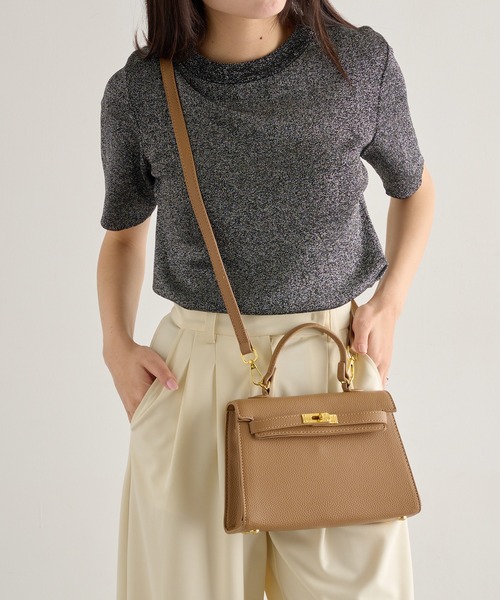 MAISON BREEZE（メゾンブリーズ）の「【MAISON BREEZE】2WAYワンハンドルフラップバッグ ショルダー付き KNF-TP（ショルダーバッグ・レディース・ブラック/アイボリー/ベージュ・FREE）」の18枚目の写真