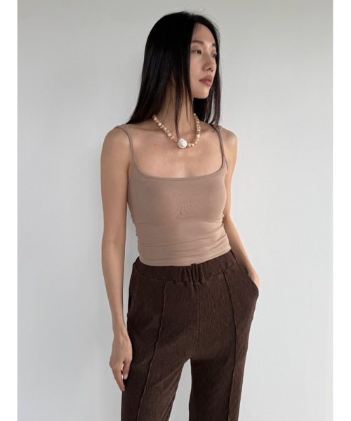 Didot.showroom（ディドット ショールーム）の「シェイプカップインキャミソール（キャミソール・レディース・アイボリー/ブラック/グレー/ブラウン/ベージュ・FREE）」の5枚目の写真