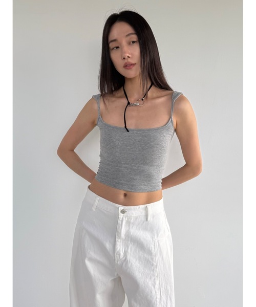 Didot.showroom（ディドット ショールーム）の「シェイプカップインキャミソール（キャミソール・レディース・アイボリー/ブラック/グレー/ブラウン/ベージュ・FREE）」の3枚目の写真