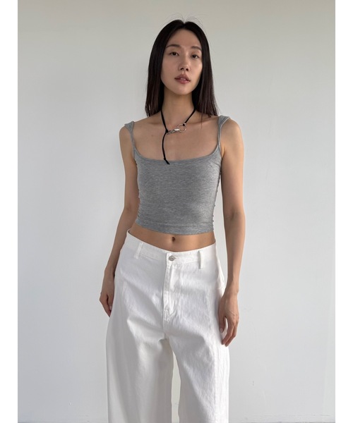 Didot.showroom（ディドット ショールーム）の「シェイプカップインキャミソール（キャミソール・レディース・アイボリー/ブラック/グレー/ブラウン/ベージュ・FREE）」の17枚目の写真