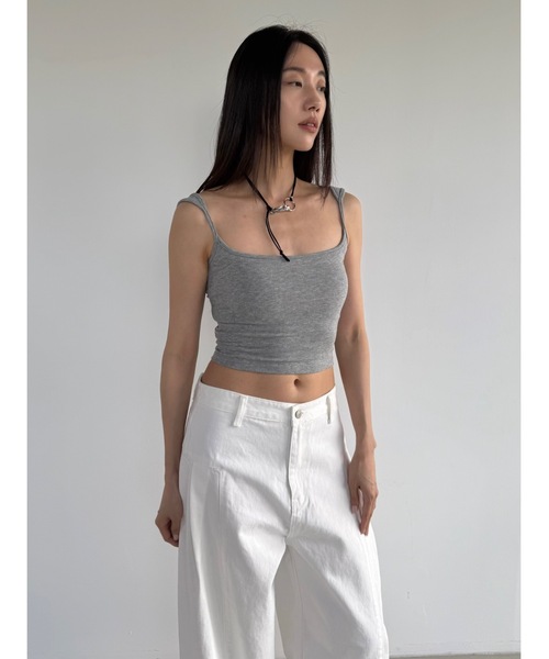 Didot.showroom（ディドット ショールーム）の「シェイプカップインキャミソール（キャミソール・レディース・アイボリー/ブラック/グレー/ブラウン/ベージュ・FREE）」の19枚目の写真