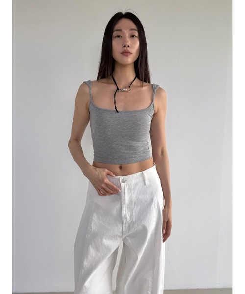 Didot.showroom（ディドット ショールーム）の「シェイプカップインキャミソール（キャミソール・レディース・アイボリー/ブラック/グレー/ブラウン/ベージュ・FREE）」の18枚目の写真