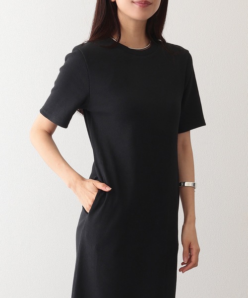 Lace Ladies(レースレディース)の「コットン バックスリット 半袖 カット ロング ワンピース(ワンピース・レディース・チャコールグレー/グレー/ブラック/モカ・S/FREE)」の1枚目の写真