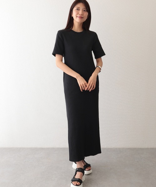 Lace Ladies(レースレディース)の「コットン バックスリット 半袖 カット ロング ワンピース(ワンピース・レディース・チャコールグレー/グレー/ブラック/モカ・S/FREE)」の16枚目の写真