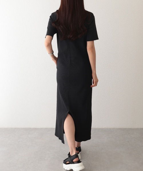 Lace Ladies(レースレディース)の「コットン バックスリット 半袖 カット ロング ワンピース(ワンピース・レディース・チャコールグレー/グレー/ブラック/モカ・S/FREE)」の18枚目の写真