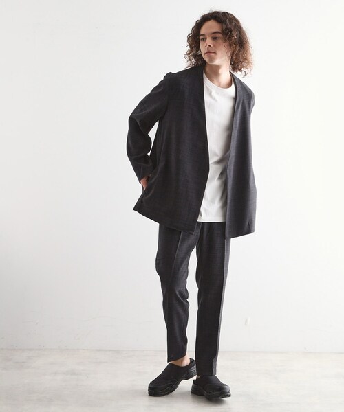 tk.TAKEO KIKUCHI（ティーケータケオキクチ）の「◆テックキャンバスノーカラージャケット（ノーカラージャケット・メンズ・ブラック/オリーブ/ベージュ・01/02/03/04）」の22枚目の写真