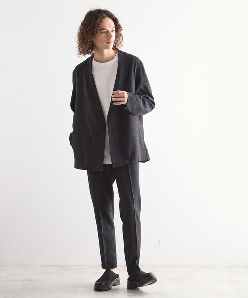 tk.TAKEO KIKUCHI（ティーケータケオキクチ）の「◆テックキャンバスノーカラージャケット（ノーカラージャケット・メンズ・ブラック/オリーブ/ベージュ・01/02/03/04）」の21枚目の写真