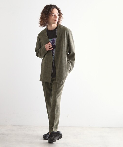 tk.TAKEO KIKUCHI（ティーケータケオキクチ）の「◆テックキャンバスノーカラージャケット（ノーカラージャケット・メンズ・ブラック/オリーブ/ベージュ・01/02/03/04）」の18枚目の写真